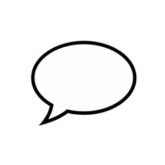 Fototapeta premium White speech bubble vector illustration on black background on transparent background