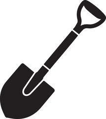 shovel spade silhouette vector illustration design © Masud