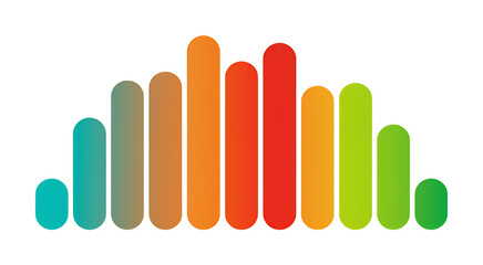 Obraz premium 虹色グラデーション カラフルな波形 抽象的