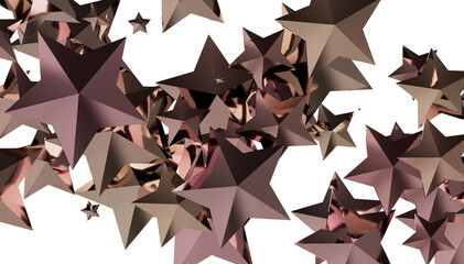 Abstract background with rose gold stars. Perfect for holidays, celebrations, and more.