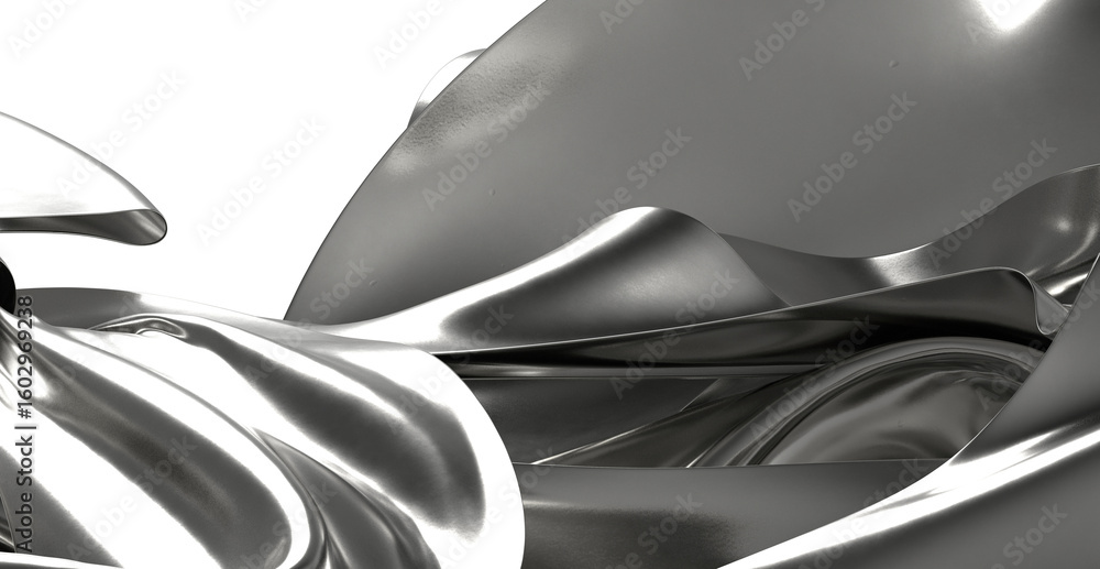 Poster high-resolution image of an abstract metallic surface with flowing textures. perfect for industrial 