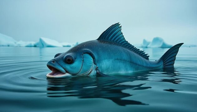 Ocean sunfish drinking by absorbing seawater
