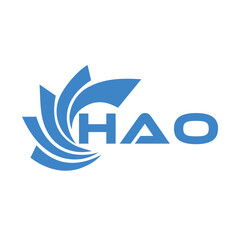 HAO letter design. HAO letter technology logo design on white background. HAO Monogram logo design for entrepreneur and business