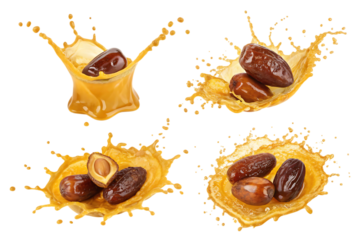 juice splash in date fruit PNG Image