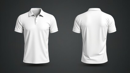 Blank white polo shirt mockup.