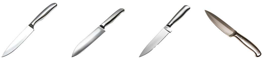 Stainless steel knife isolated on transparency background