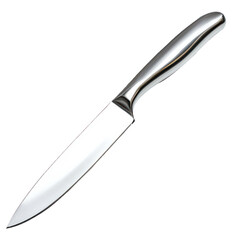 Stainless steel knife isolated on transparency background