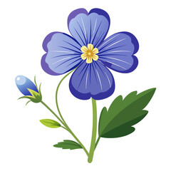 blue flower isolated on white