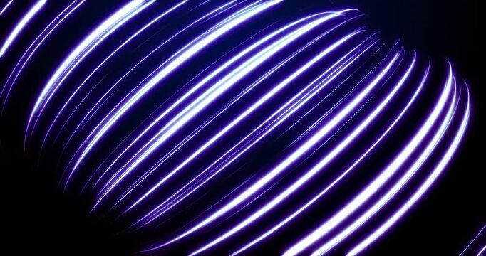 Blue rounded fractals lines shining