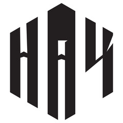 HAK letter design. HAK letter technology logo design on white background. HAK Monogram logo design for entrepreneur and business