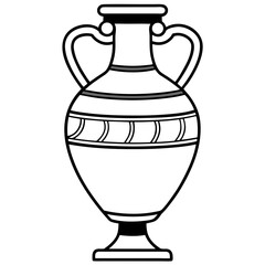 greek vase isolated on white