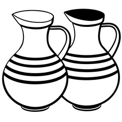 vector illustration of jug