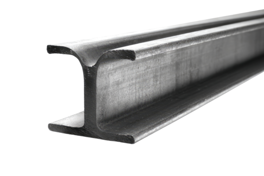 Close-up of a steel I-beam