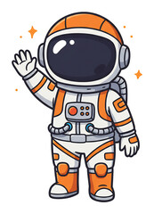 Fototapeta premium 宇宙飛行士 元気な笑顔 宇宙冒険