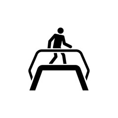mandatory safety signs icon symbol only_use footbridge black and white color symbol only 