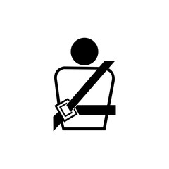 mandatory safety signs icon symbol only_fasten seat belt black and white color symbol only 