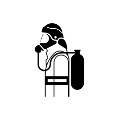 mandatory safety signs icon symbol only_use scba black and white color symbol only 