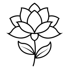 Fototapeta premium black and white flower