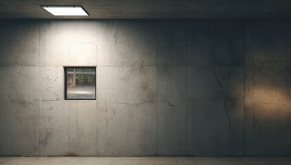 Concrete tunnel with small window