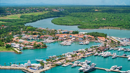 aerial view of marina in Casa De Campo Dominican Republic