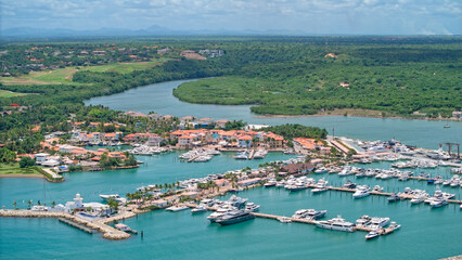 aerial view of marina in Casa De Campo Dominican Republic