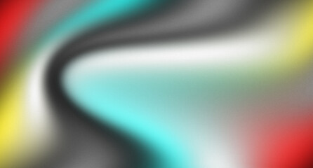 Minimalist Multicolor Gradient Flow on Rough Grainy Background Texture, Abstract Shape Design for Digital Poster, Web Header, Banner Cover, and Background Illustration