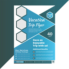 Adventure tour flyer template with bold visuals and editable layout, perfect for travel agencies offering hiking, trekking, or outdoor holiday experiences in vector format