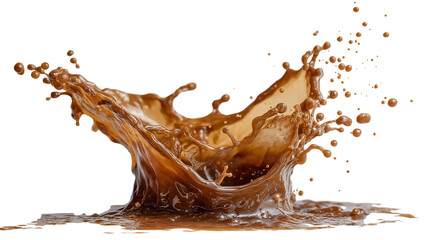 Coffee Crown Splash on Transparent Background