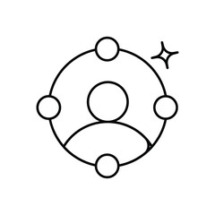 Obraz premium affiliate marketing line icon with white background vector stock illustration