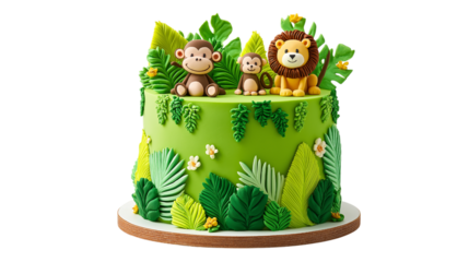 Jungle Animal Cake Delightful Birthday Treat