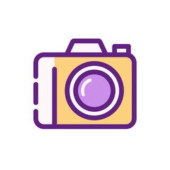 Camera icon isolated on white background.