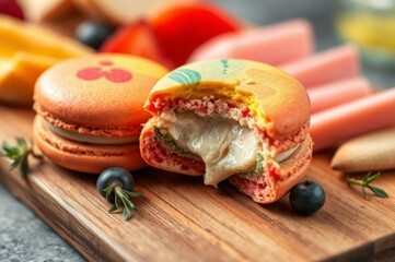 Colorful Charcuterie and Macarons Delight