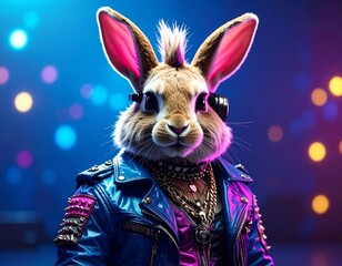 easter bunny with a gift