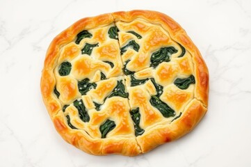 Golden Spanakopita Square on Marble