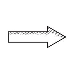 Hand-drawn right arrow sketch.