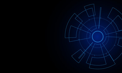 Sci fi futuristic user interface, HUD, Technology abstract background , Vector illustration.	
