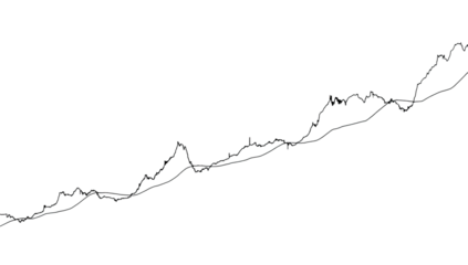 Abstract graphic of a long, winding line
