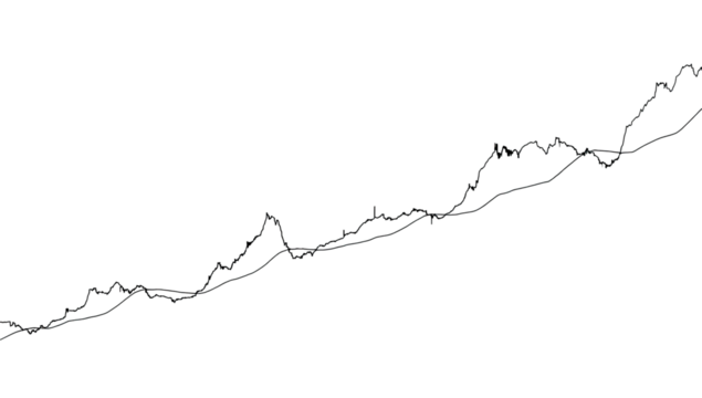 Abstract graphic of a long, winding line
