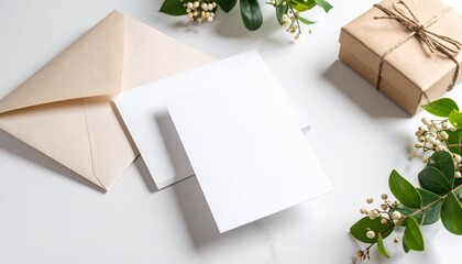 Packaging mockup for social media, Business card or invoice template