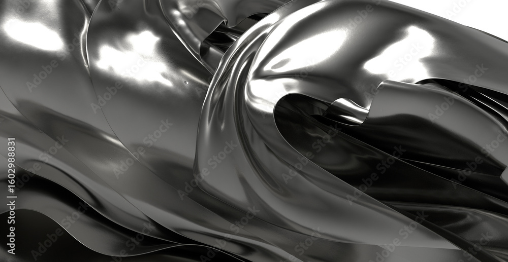 Poster high-resolution image of black fabric with folds and creases. perfect for backgrounds or design proj
