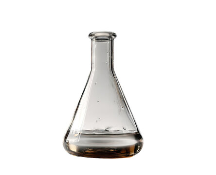 Clear flask with liquid inside