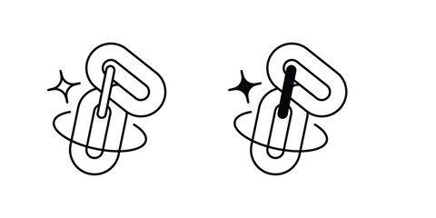 hashtag set icon with white background vector stock illustration