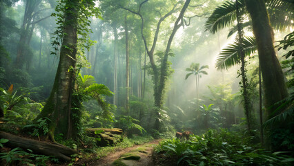 Fototapeta premium rainforest---dense--tropical-like-the-amazon