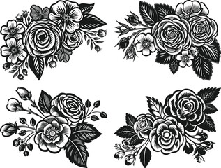 Wildflower Botanical Line Art Vector Set – Minimalist Floral Clipart Collection for Wedding, Branding, and Packaging Design