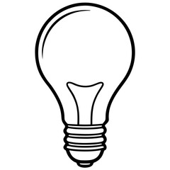 Obraz premium Minimalist Light Bulb Line Art