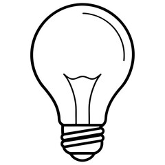 Minimalist Light Bulb Line Art