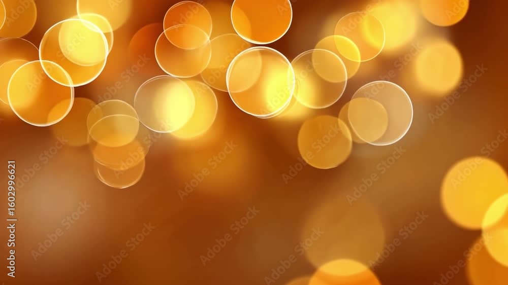 Poster golden bokeh abstract: a captivating visual of golden bokeh circles, a vibrant dance of light adding