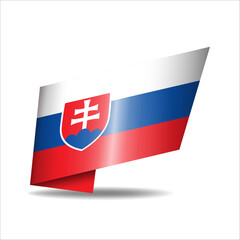 Folded national flag, shining with a shadow.