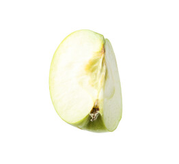 Piece of fresh apple isolated on white