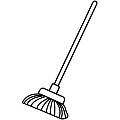 Minimalist Mop Line Illustration